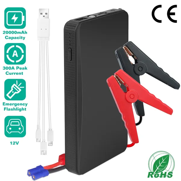 Car Jump Starter 360A Peak – 20,000mAh Power Bank