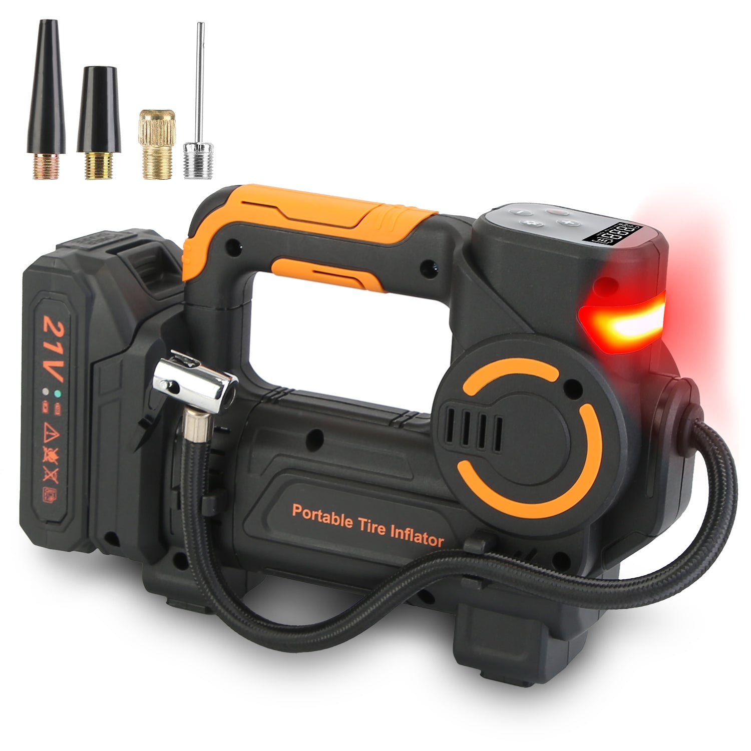 Cordless Tyre Inflator 150 PSI – 21V Battery Powered