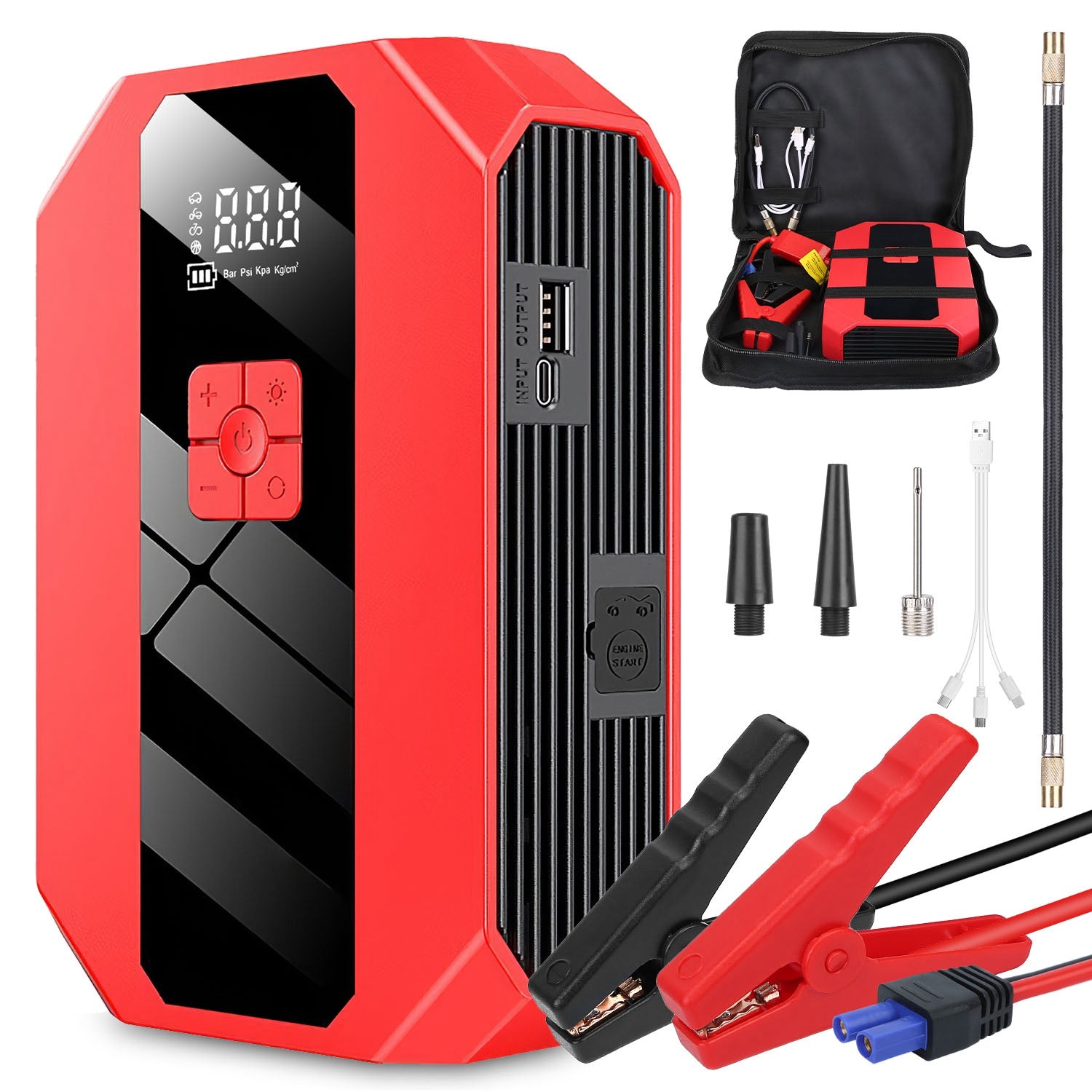 Jump Starter & Air Compressor – 1,500A / 400 PSI