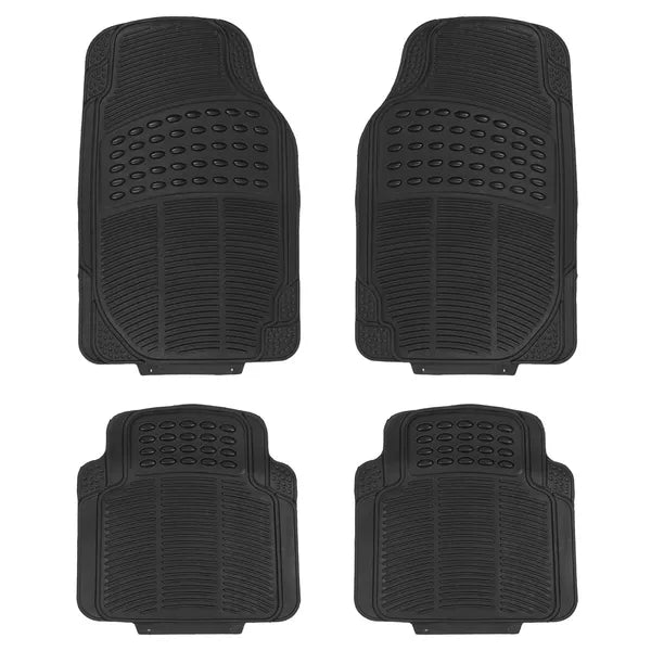 Heavy-Duty Rubber Car Floor Mats – Full Set of 4